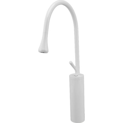 Robinet de lavabo design élégant et pratique à rotation rapide pour salle de bain, maison ou hôtel, blanc
