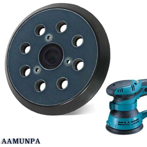 Plateau de ponçage 8 trous pour ponceuse Makita BO5010 – Caoutchouc durable – Extraction optimale de la poussière – Pour surfaces planes (1/5)