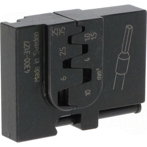 matrice de sertissage pour embouts de cablage de 0,25 à 10 mm2