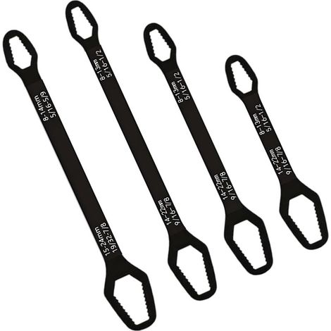 Lot de 4 clés à molette en acier carbone très résistant pour réparation et projets automobiles (1/5)