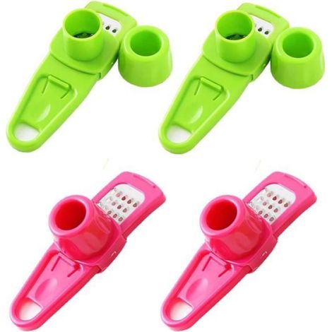 Hachoir manuel,Presse manuelle multifonctionnelle Gar1995Crusher,outils de cuisine,rape,coupeur,éplucheur,vidéo,1 - Green-Rose 4PCS