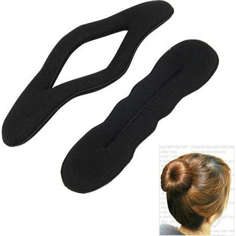 Trade Shop - Set 2 flexible Schwamm Chignon Haarstopper Zubehör Haarteil Hairagami -