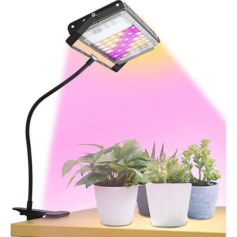 Lampe Pour Plantes Led, Uv-Ir Lumière Végétale Plein-Spectre Pour Plantes D'intérieur, Lampe Pour Plantes Led 200w, Lampe Pour Plantes Plein-Spectre, Lampe De Croissance Pour Plantes（Clip） (1/5)
