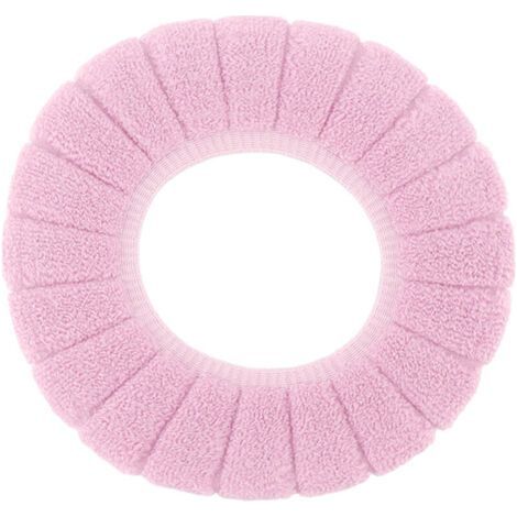 Housse de siège de toilette lavable – Rose – Coussin de WC chaud et confortable, usage universel (1/5)