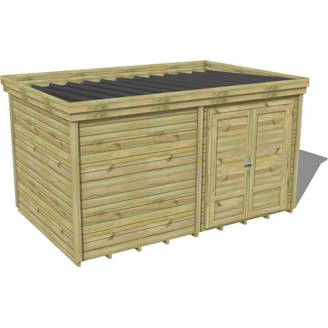 ABRI DE JARDIN bois traité 27mm, 5,2x2,6m, 14m2, Plancher