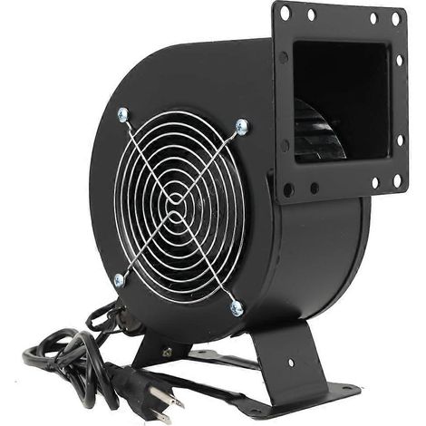 Ventilateur centrifuge 110V 120W, compatible avec les poêles et chaudières à bois d'extérieur, bride ronde, 2600 tr/min, noir. (1/5)