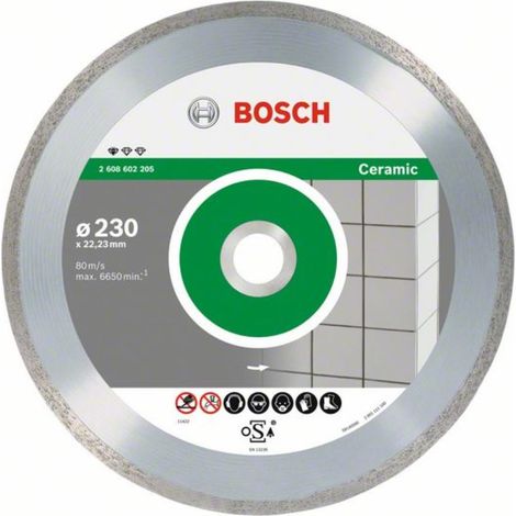 Bosch 10x disco de diamante Standard for Ceramic, 125 x 22,23 x 1,6 x 7 mm - 2608603232