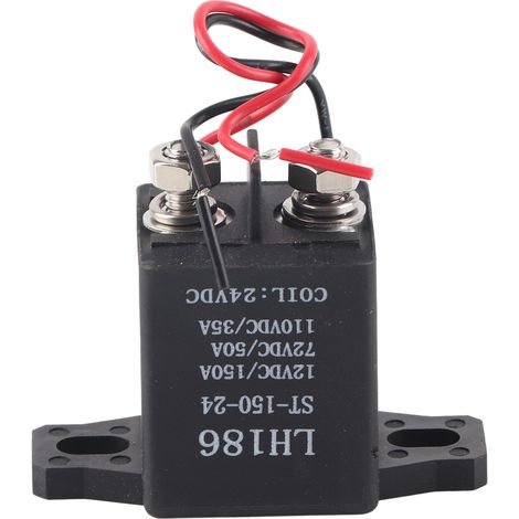 Relais de démarreur 24V DC, solénoïde 2 bornes, bobine en laiton, courant élevé, pour automobile, remplacement robuste. (1/5)