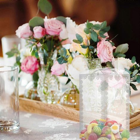 Boîtes cadeaux transparentes en PVC, forme carrée, lot de 10, idéales pour les occasions spéciales. (1/4)