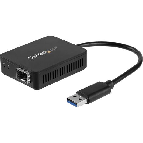 StarTech.com USB 3.0 auf LWL Konverter - USB 3.0 auf Glasfaserkonverter - Kompakter USB zu offener SFP Adapter - USB zu Gigabit Netzwerkadapter - USB 3.0 Glasfaser Adapter Multi Mode [MMF] / Single Mode Fiber [SMF] kompatibel (StarTech.com USB3 Fiber Converter) (1/5)