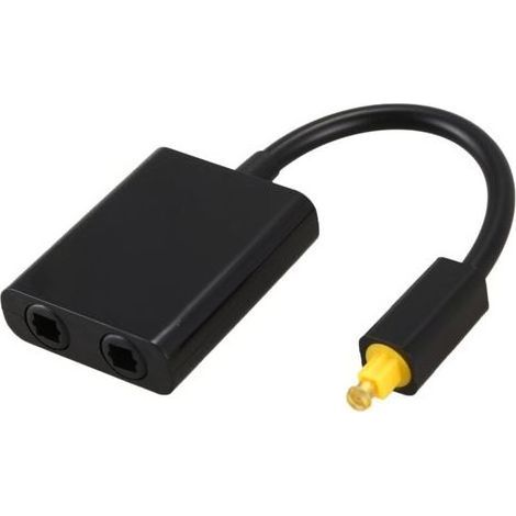 Répartiteur audio optique numérique SPDIF, adaptateur Toslink 2 voies, 1 entrée/sortie, câble hub (1/5)