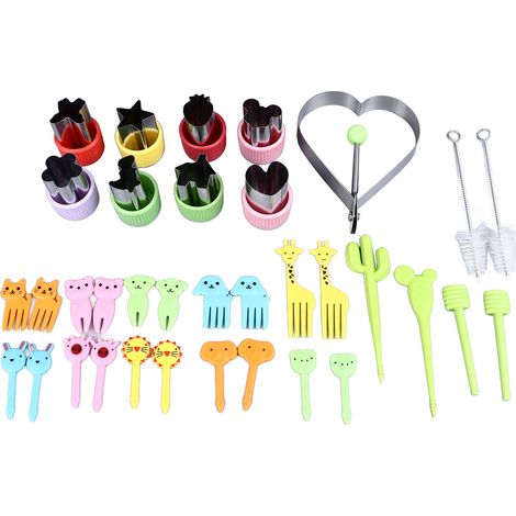 Ensemble de 55 emporte-pièces et scelleuses à sandwichs pour enfants, avec des formes de légumes, mini emporte-pièces à biscuits pour filles et garçons. (1/5)