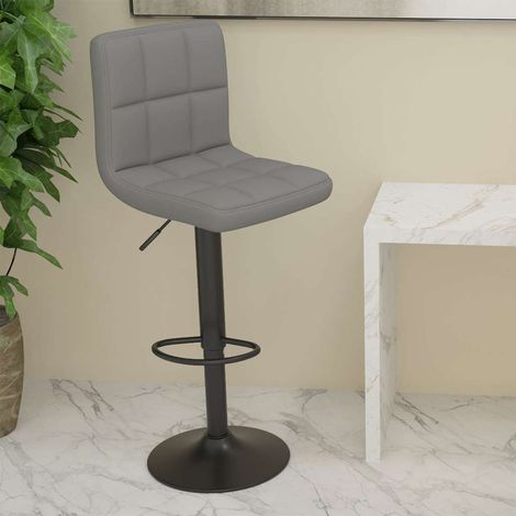 vidaXL Taburete de cocina de tela gris claro (1/5)