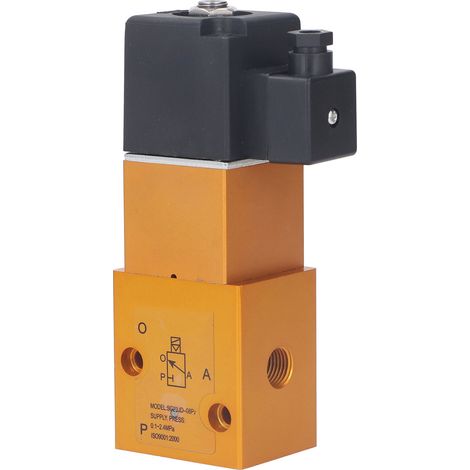 Électrovanne 3 voies 2 positions G1/4 8mm à haute pression pour système pneumatique, coupure directionnelle DC24V (1/5)