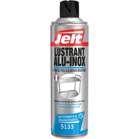 Nettoyant surfaces aluminium et inox 5133 – Élimine salissures et traces – Film protecteur résistant à l'eau – Non abrasif – Jelt