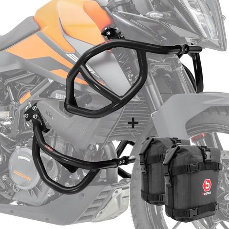 Set parafango anteriore e posteriore + borse per KTM 390 Adventure 20-24 nero (1/4)