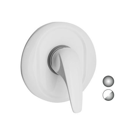 MONOCOMANDO INCASSO DOCCIA SERIE MARZIA- Bianco Opaco-Cromo- EUROR- pezzi 1