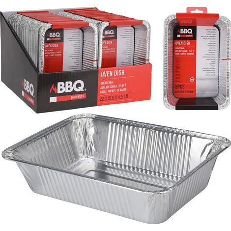 Plateaux Alu Bbq (lot De 4) Résistant, Pratique, Multi-usage - Bbq