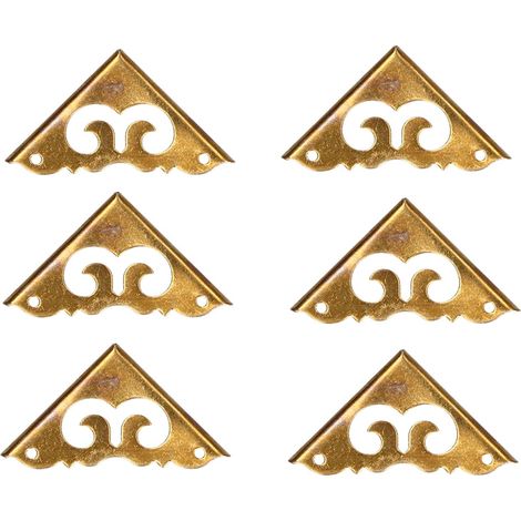 Protections d'angle métalliques, vintage pour boîtes, lot de 8, 3 (1/5)