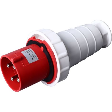 Connecteur électrique industriel 3P+E 63A IP67 étanche IK07 résistant aux chocs pour câble 380-415V (1/5)