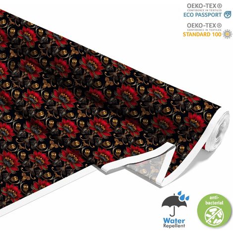Dekorativer Outdoor-Stoff Oxford - Motiv Blumen I DX5172 (1/5)