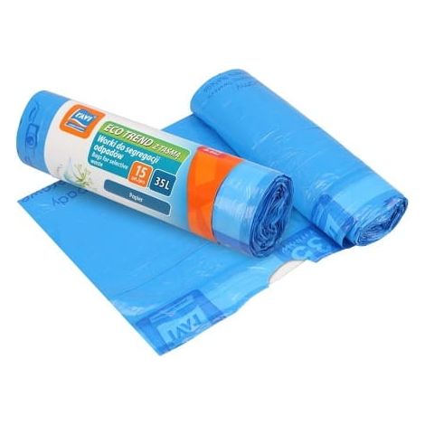Bolsas para separar residuos de papel y cartón ECO trend azul 35 l 15 unidades.