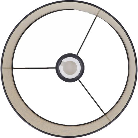 Abat-jour en métal noir ajouré avec doublure jaune pour lampe de table, compatible avec douilles E27 et E14. (1/5)