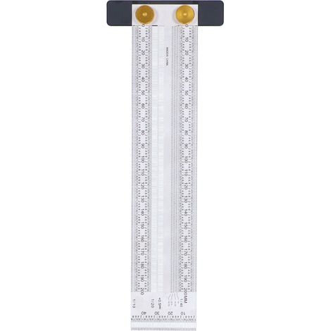 Multifunktionales, präzises, tragbares, praktisches und robustes T-förmiges Lochlineal (200 mm). (1/5)