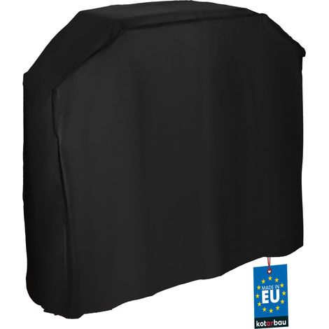 KOTARBAU® Housse Barbecue Exterieur, Bache Barbecue 130 x 50 x 95 cm, Tissu Oxford, Housse de Protection Barbecue, Imperméable, Bâche Barbecue Extérieur, Noir