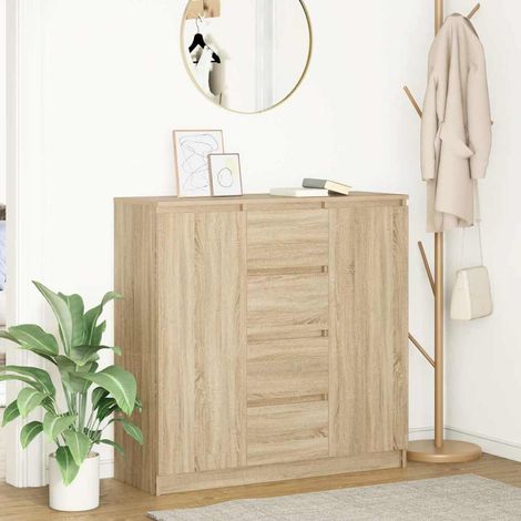 Sideboard mit Schubladen Sonoma-Eiche 100,5x35x98,5 cm