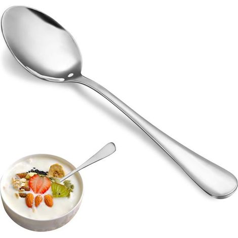 BelleRise - Service à thé, 16 pièces, cuillères argentées de 17 cm, cuillères à thé en acier inoxydable de qualité alimentaire supérieure. (1/5)