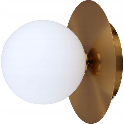 Lámpara de pared redonda Light Prestige Roma I de cristal dorado G9 5W (1/5)