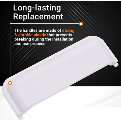 2 piezas compatibles con W10861225 W10714516 Manija de puerta para secadora Piezas de repuesto AP5999398 PS11731583 (1/4)