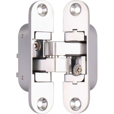 Charnière croissance invisible pour porte d'entrée en bois, réglable, 95 x 23 mm, ouverture à gauche (argent) (1/5)