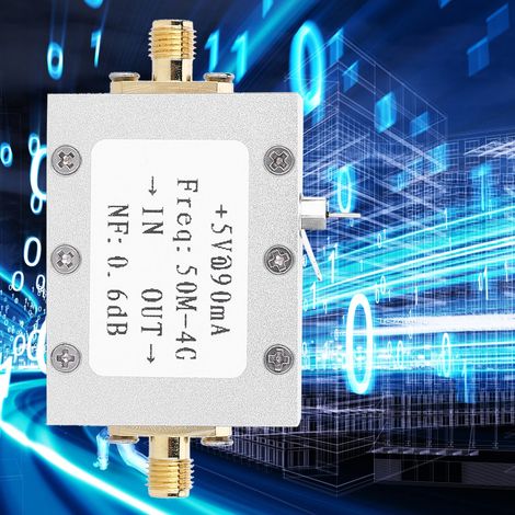 1 Stück rauscharmer Verstärker (LNA) 50 MHz–4 GHz, NF = 0,6 dB, HF/UKW, UKW/UHF, Amateurfunk, -110 dBm (1/5)