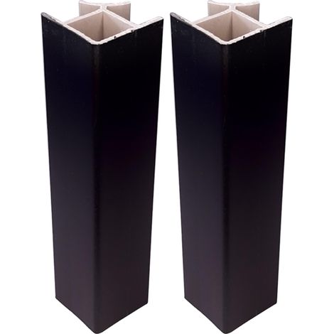 cyclingcolors 2x Connettore Zoccolino Battiscopa Bordo Mobili Cucina Zoccolo Giunzione multiangolo angolare, 150mm nero 90°