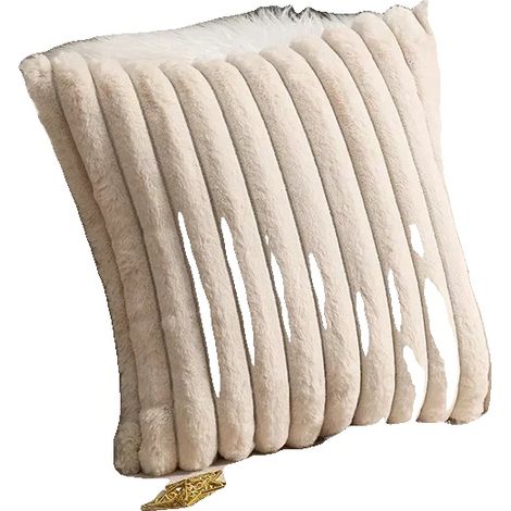 Funda de cojín, algodón suave, diseño cuadrado decorativo, 50x50cm-b, Beige (1/2)