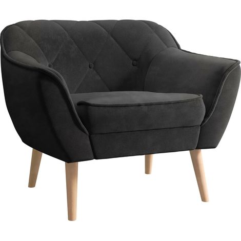 Sillón Glenview 108, Kronos 34, 75x80x74cm, Tapiz, Patas: Madera, 0