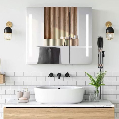 Support mural sans perçage, compatible avec Dyson Airwrap, aluminium, support pour lisseur (noir) (1/4)