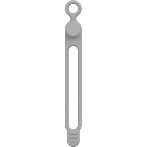 Graue Silikon-Kabelbinder 106 mm, 1 flexibler und wiederverwendbarer elastischer Kabelbinder für Kabelmanagement und -befestigung (1/5)