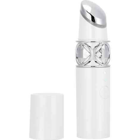 Appareil de massage oculaire électrique vibrant, dispositif de beauté chauffant anti-rides pour les yeux et les lèvres (blanc) (1/5)