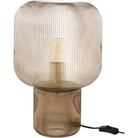 Lampe à Poser en Verre "Allyson" 42cm Marron (1/3)