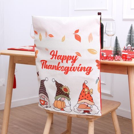 Housses de chaises de Noël très populaires, décorations de Noël de style européen et américain, motif dessin animé, tissu en lin, impression créative sur une face, 350 x 60 cm