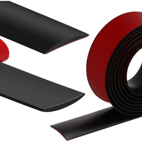 Bande de Seuil de Porte Adhesif Bande de Transition Sol(Noir, 300cmx4cm) Barre de Seuil Adhesive pour la Cuisine Salon pour Joindre Les Joints de Sol Carrelage Laminé (1/5)