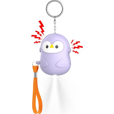 130dB Alarme Personnelle Anti Agression,Sirène Personnelle d'urgence avec Lumière LED, Porte Clef Alarmes de Sécurité pour Enfants Personnes Agées (1/5)