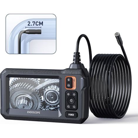 Ikodm – Caméra d'inspection endoscopique 15M – Écran LCD 4,3' – Étanche IP67 – 8 LED réglables – Câble semi-rigide 7,9 mm