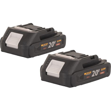 Procraft 2x 20/2A batteria 20 V 2 Ah / 2000 mAh Li-ion