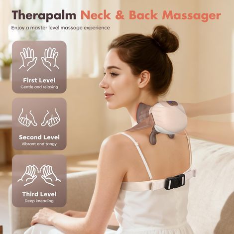 Appareil de massage 4D pour la nuque et les épaules, un masseur sans fil et portable qui simule le fonctionnement de la main humaine, adapté pour soulager les douleurs cervicales et détendre les muscl (1/5)