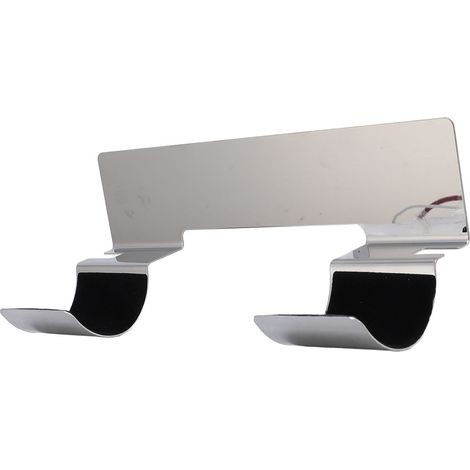 Support mural de rangement pour outils de coiffure avec coussinet en EVA souple, sèche-cheveux, fer à friser et lisseur, en acier inoxydable avec adhésif. (1/5)
