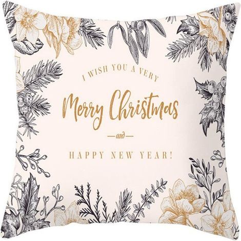 Housse De Coussin - Motif Plaid Buffalo Rouge Noir - Pour Décoration De Noël - 45 x 45 cm - Coton - Fermeture À Glissière Cachée - 1 Pièce (1/3)